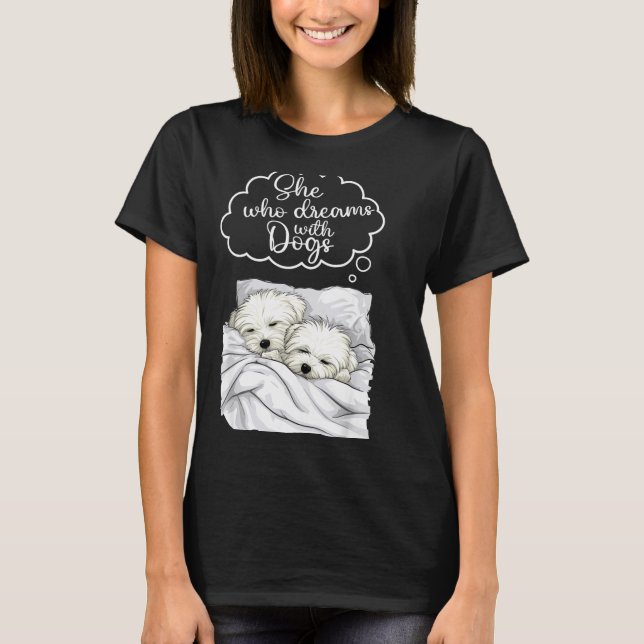 Coton De Tulear Dog Nightgown Pajama  T Shirt (Framsida)