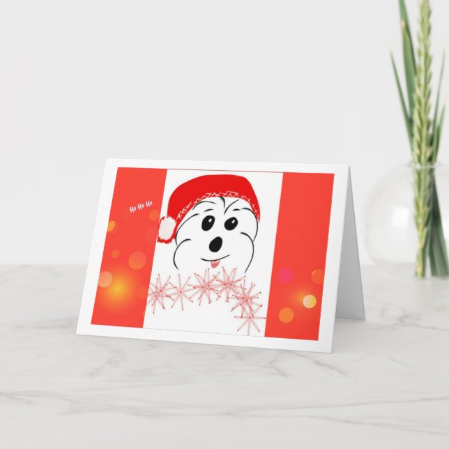 Coton de Tulear God jul Helgkort (Framsida)