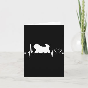 Coton de tulear hjärtslag rolig hund present för h kort