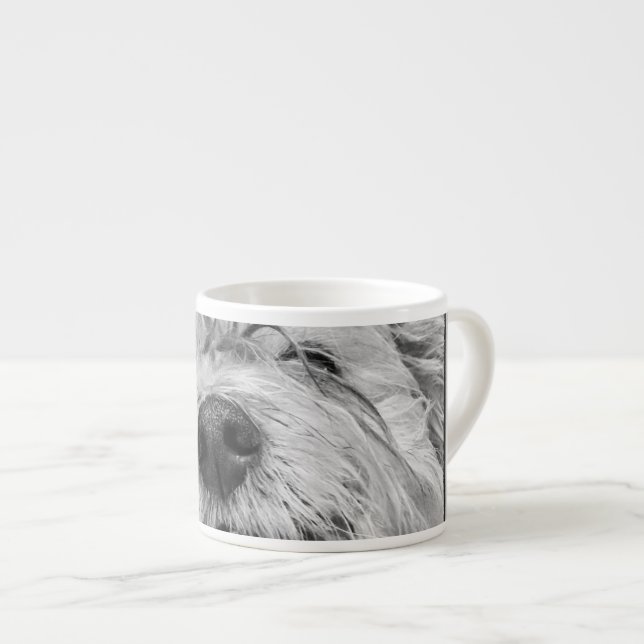 Coton de Tulear hund Espressomugg (Framsida höger)