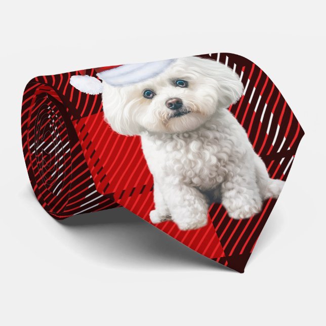 Coton de Tulear Hund Helgdag Red Play-jul Slips (Rullad)