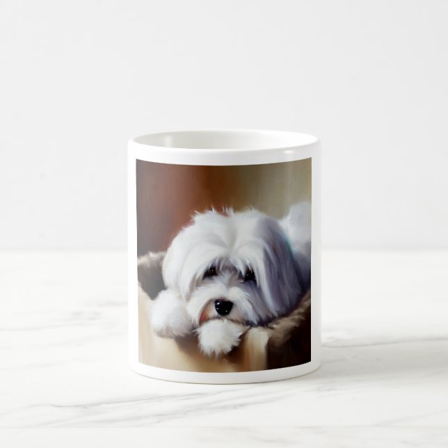 Coton de Tulear Hund Kaffemugg (Center)