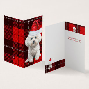 Coton de Tulear Hund Red Helgdag Play Kort