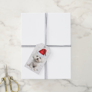 Coton de Tulear Hund Roligt - Jul Helgdag Presentetikett