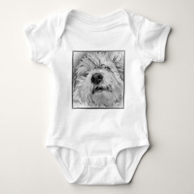 Coton de Tulear hund T Shirt (Framsida)