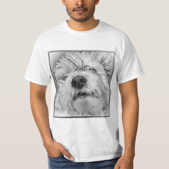 Coton de Tulear hund T Shirt (Framsida)