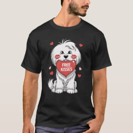 Coton de Tulear Hund Valentines day Free Kisses T Shirt