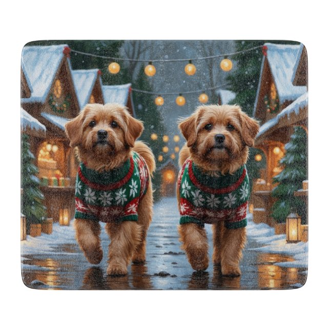 Coton De Tulear Hundar Jul Snö Högtid (Framsidan)