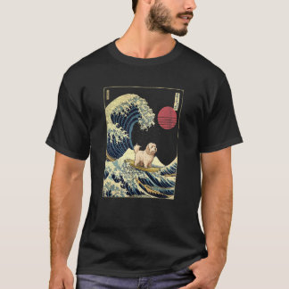 Coton de Tulear Japanese Kanagawa Wave  Surf Dog 1 T Shirt