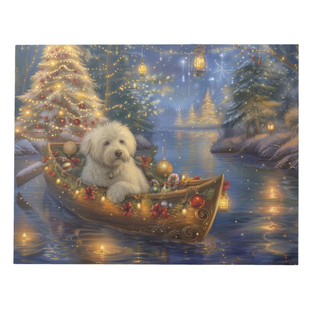 Coton De Tulear Jul Festive Voyage Anteckningsblock (Framsida)