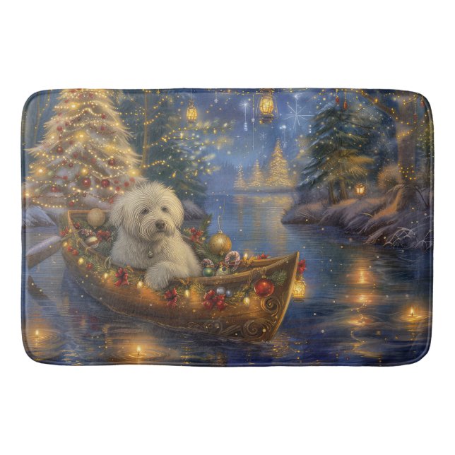 Coton De Tulear Jul Festive Voyage Badrumsmatta (Framsidan)