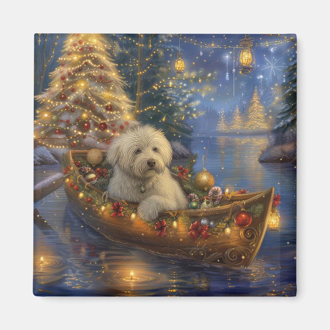 Coton De Tulear Jul Festive Voyage Magnet (Framsidan)