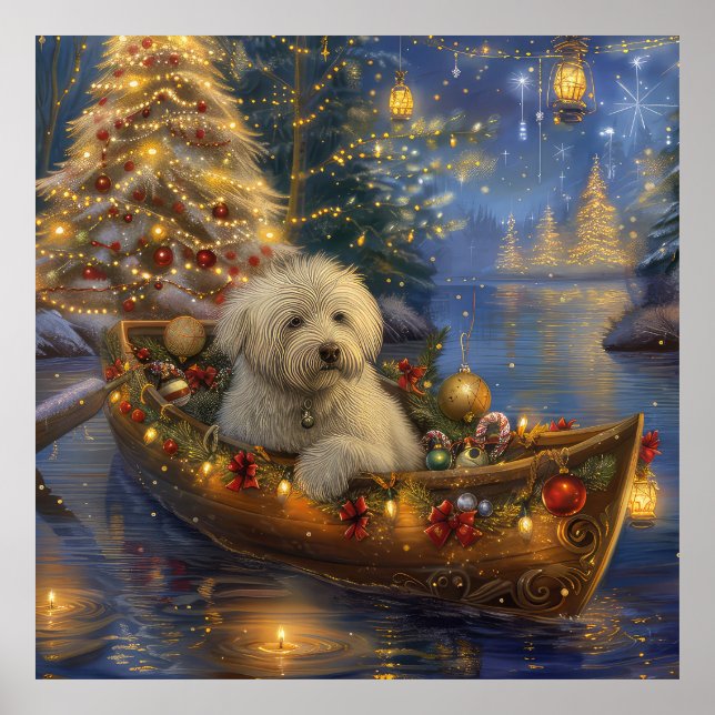 Coton De Tulear Jul Festive Voyage Poster (Framsidan)