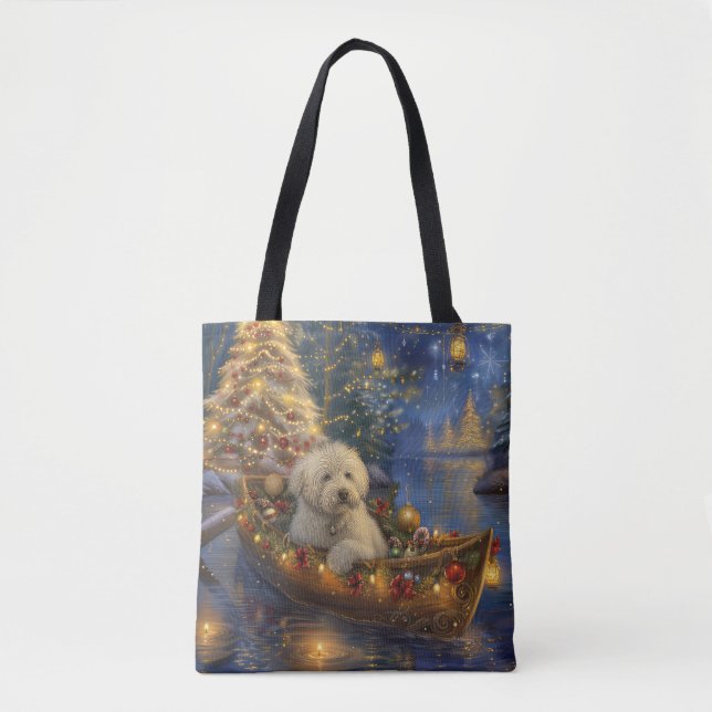 Coton De Tulear Jul Festive Voyage Tygkasse (Framsida)