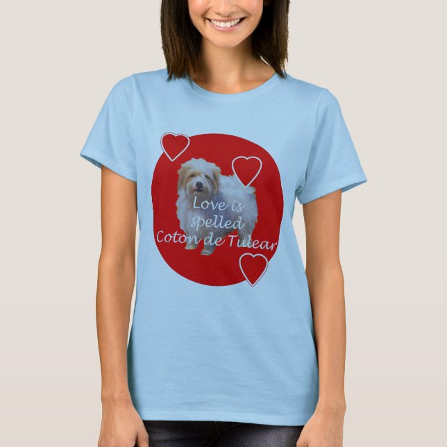 COTON de Tulear Kärlek T Shirt (Framsida)