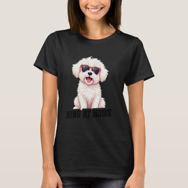 Coton De Tulear Kung Puppy Älskare Coton D. T Shirt (Framsida)
