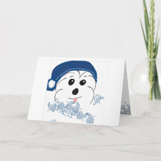 Coton de Tulear Lycklig Hanukkah Helgkort