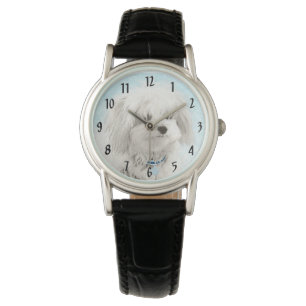 Coton de Tulear-målning - Söt Original Hundkonst Armbandsur