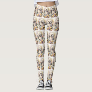 Coton De Tulear med påskägg semester Leggings