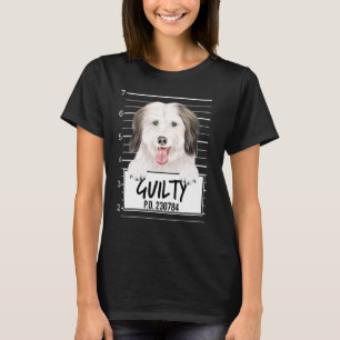 Coton De Tulear Mugshot Guilty Hund T Shirt