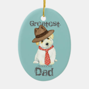 Coton de Tulear Pappa Ceramic Ornament