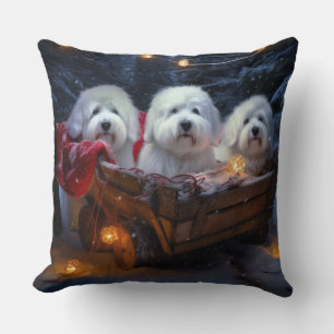 Coton De Tulear Snowy Sleigh-juldekretet Kudde