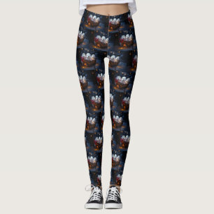 Coton De Tulear Snowy Sleigh-juldekretet Leggings