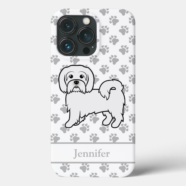 Coton De Tulear Sött Serieteckning Hund & Anpassat (Baksida)