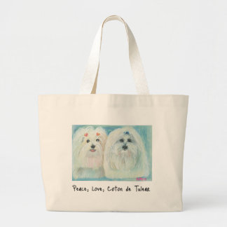 Coton de Tulear Tote Jumbo Tygkasse