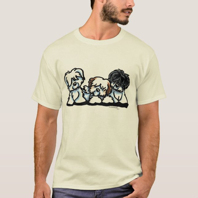 Coton De Tulear Trio Tee Shirt (Framsida)