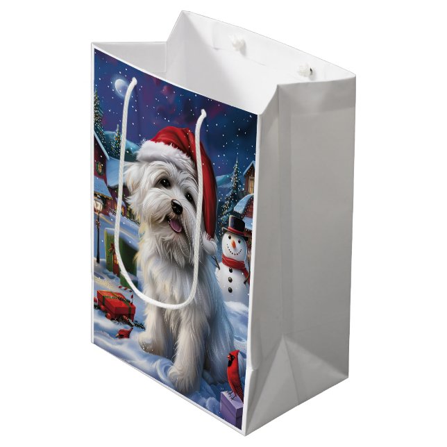Coton De Tulear Winter Wonderland jul Joy (Framsidan Vinklad)