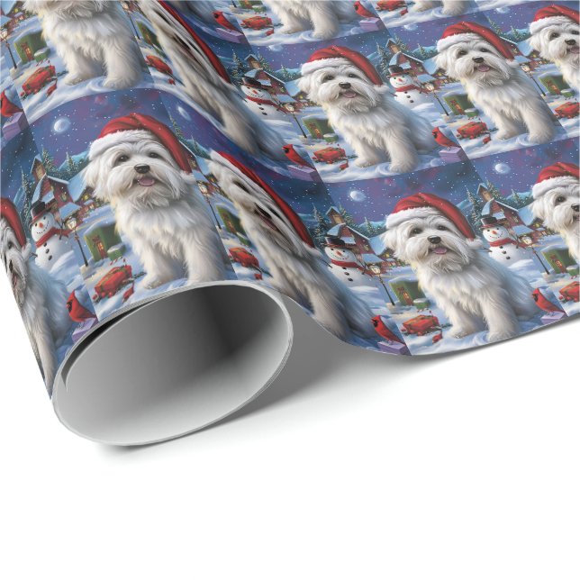 Coton De Tulear Winter Wonderland jul Joy Presentpapper (Rullad Hörn)