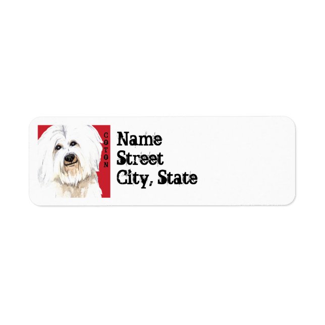 Coton Färg Block Returadress Etikett (Framsidan)