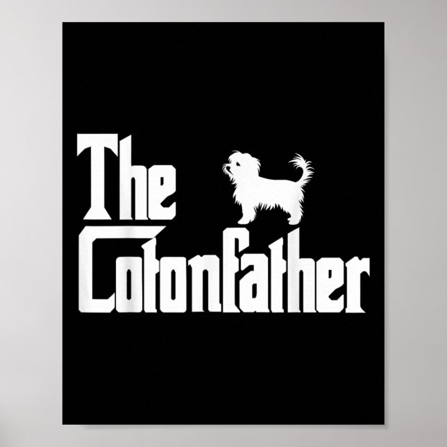 Cotonou father Funny Coton De Tulear Hund Pappa Sh Poster (Framsidan)