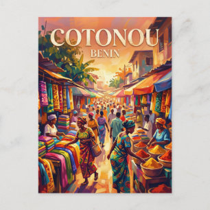 Cotonou-marknaden Benin Vykort