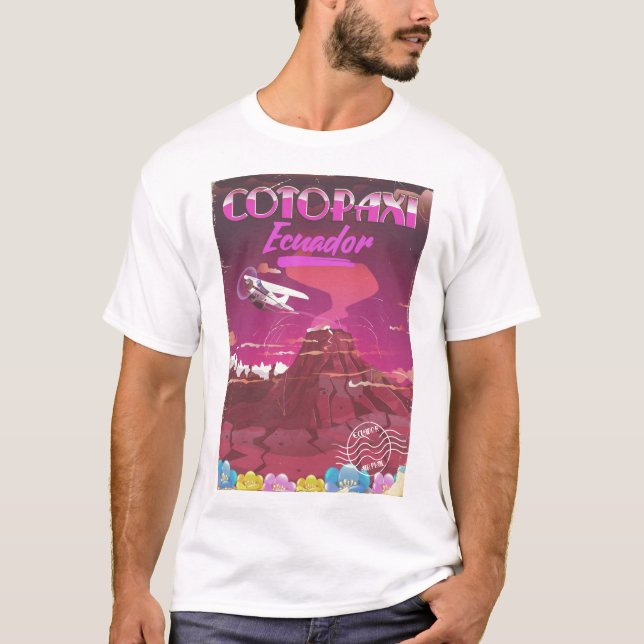 Cotopaxi, Ecuador AIR MAIL resemål T Shirt (Framsida)
