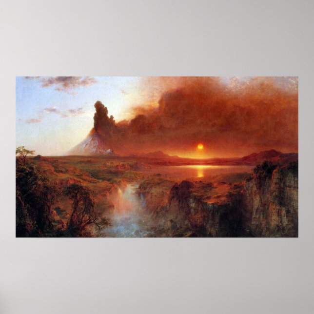Cotopaxi, Ecuador av Frederic Edwin Church Poster (Framsidan)
