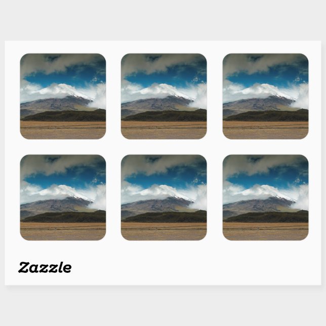 Cotopaxi, Ecuador Fyrkantigt Klistermärke (Ark)