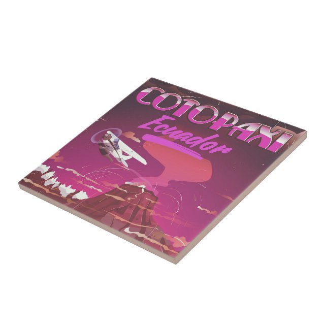 Cotopaxi,Ecuador LUFT MAIL-reseaffisch Kakelplatta (Sidan)