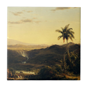 Cotopaxi från Anderna av Frederic Edwin Ch Kakelplatta