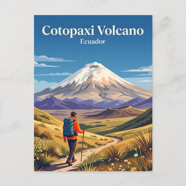 Cotopaxi vulkanen Ecuador Vykort (Framsida)