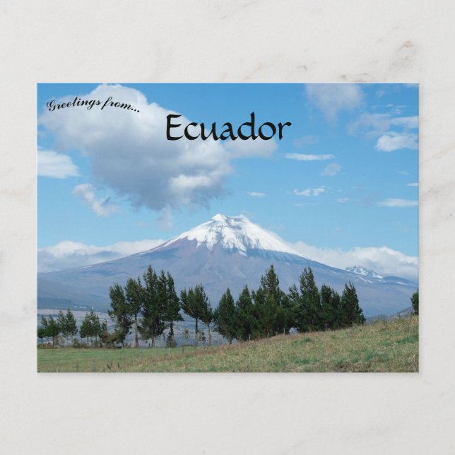 Cotopaxi vulkanen Ecuador Vykort (Framsida)