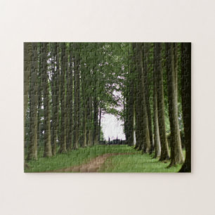 Cotswments Forest Lush Grönt Träd liggande Förenad Pussel