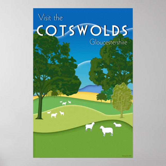 Cotswments, Gloucestershire Poster (Framsidan)