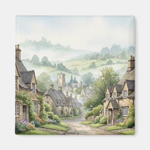 Cotswments Village Misty Morgon Magnet
