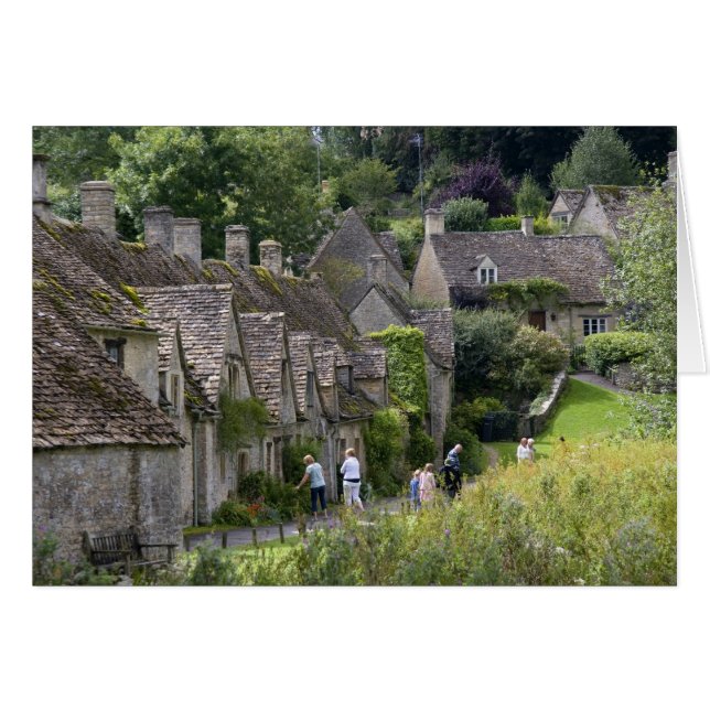 Cotswold stenhus i byn hälsningskort (Framsidan Horizontal)