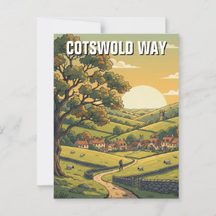 Cotswold Way England Travel Vykort