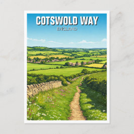 Cotswold Way England Travel Vykort
