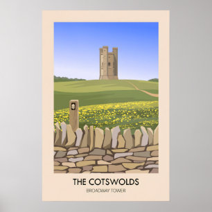 Cotswolds Broadway Tower Resemålning Poster