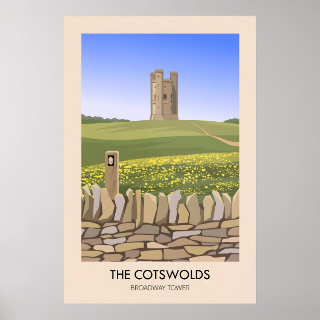 Cotswolds Broadway Tower Travel Poster (Framsidan)